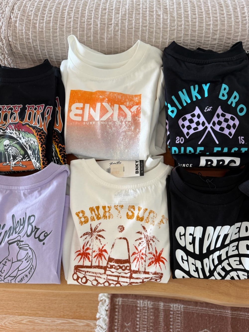NWT Binky Bros Surf Kids Graphic Tees
